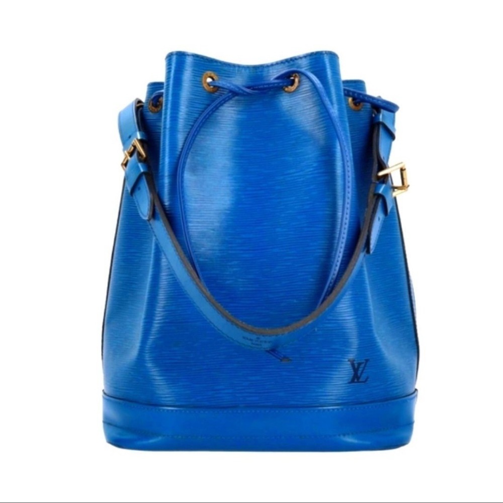Louis Vuitton Epi Noe PM Toledo Blue Bucket Shoulder Bag